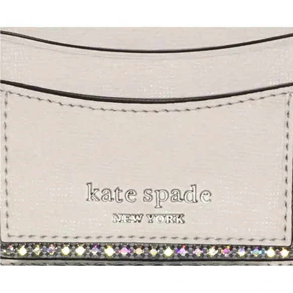 Kate Spade Cream Card Holder with AB stone Accents limited edition - Picture 5 of 11